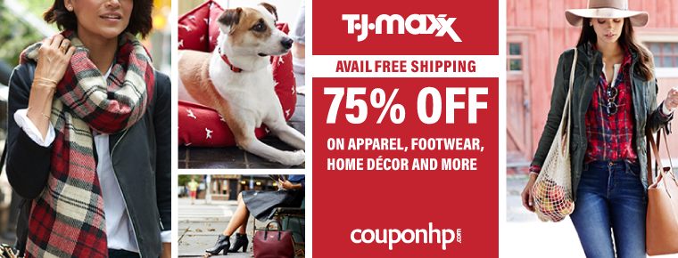 Avail Free Shipping On TJ Maxx Orders | TJ Maxx Free Shipping Code with 75% Off on Apparel, Footwear, Home And More